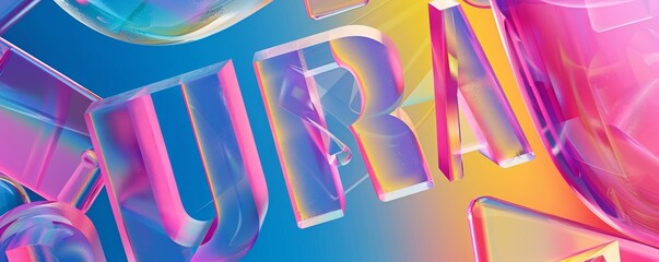 A colorful image with the word "URA" in the center