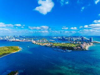 Fototapeta na wymiar Aerial drone photography Miami 2024