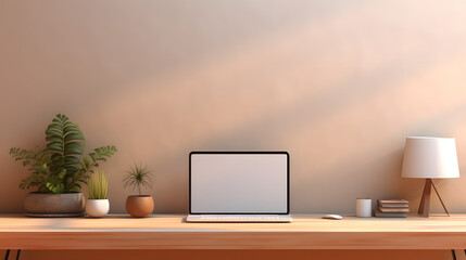 Naklejka premium 3d Desktop Mockup