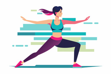 yoga girl vector illustration