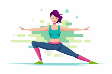 yoga girl vector illustration