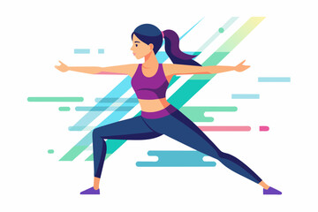 yoga girl vector illustration