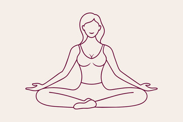 Fototapeta na wymiar yoga girl silhouette vector illustration