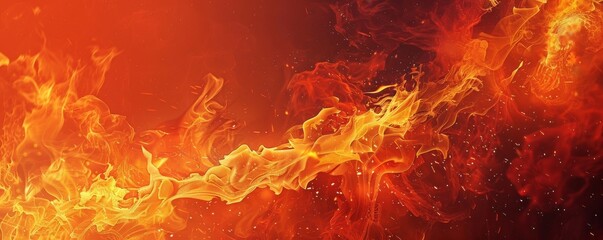 A fiery orange flame with a lot of smoke and sparks