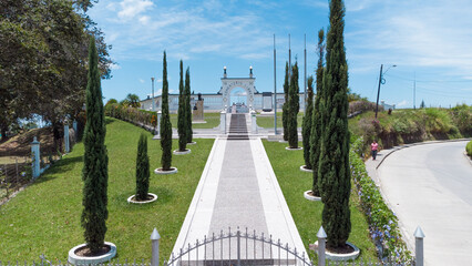 Aerial view of the Circasia Free Cemetery, Quindío, Colombia. Circasia, free municipality