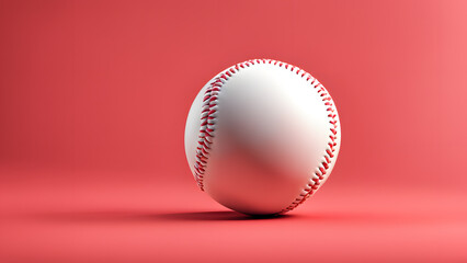 3D Baseball Ball Red Design Dynamic Addition to Sports Event and Competition Templates