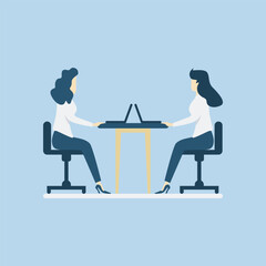 Flat illustration character design business concept