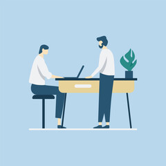 Flat illustration character design business concept