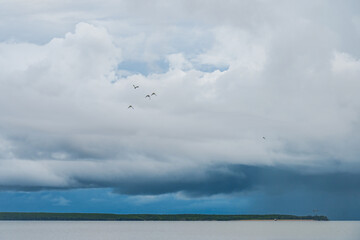 clouds over the sea