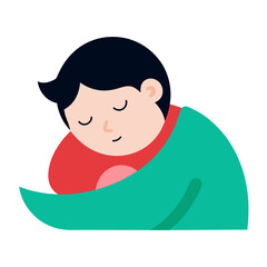 World Sleep Day Character is sleeping Vector
