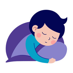 World Sleep Day Character is sleeping Vector