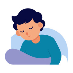 World Sleep Day Character is sleeping Vector