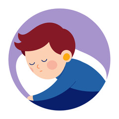 World Sleep Day Character is sleeping Vector