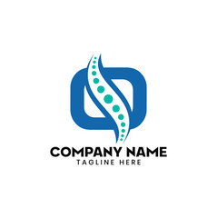 Chiropractic, massage, back pain and osteopathy icon, letter o logo