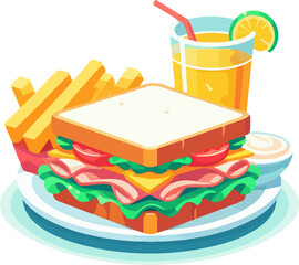 Sandwich illustration artificial intelligence generation.