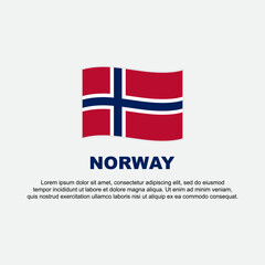 Norway Flag Background Design Template. Norway Independence Day Banner Social Media Post. Norway Background