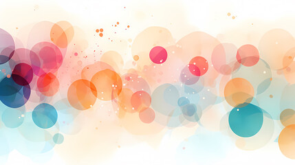 Cute colorful watercolor circles