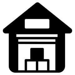 Warehouse glyph icon