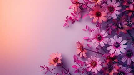 Blooming Vibrance: Floral Accents Colourful Backgrounds - Wallpaper Collection