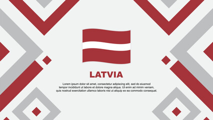 Latvia Flag Abstract Background Design Template. Latvia Independence Day Banner Wallpaper Vector Illustration. Latvia Template