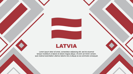 Latvia Flag Abstract Background Design Template. Latvia Independence Day Banner Wallpaper Vector Illustration. Latvia Flag