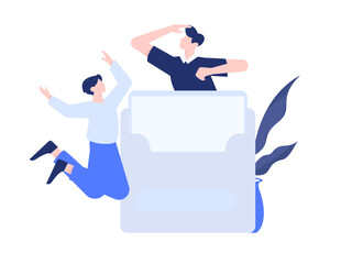 Holiday shopping people doing e-commerce online shopping flat vector concept operation hand drawn illustration
