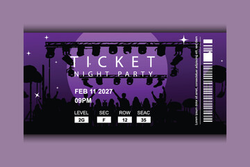 vector landscape evening music concert tickets