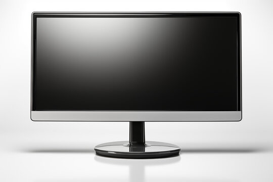 Monitor screen isolated on white background.