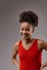 Infectious joy, vibrant red, pure exuberance captured