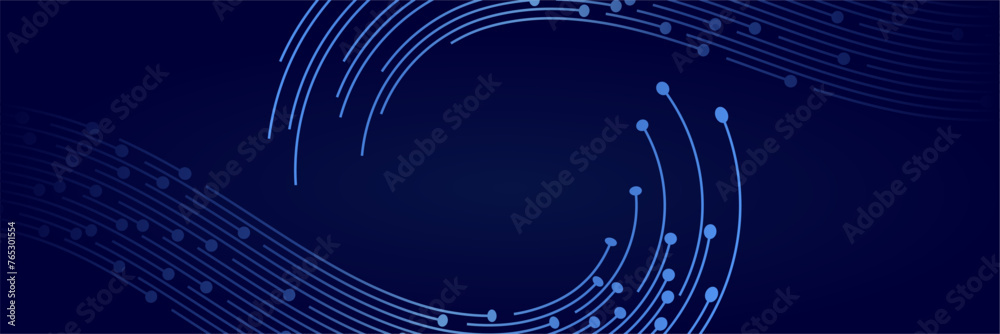 Wall mural elegant blue technology background, vector illustration