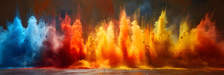 fire in the fireplace,
Holi festival of Colors