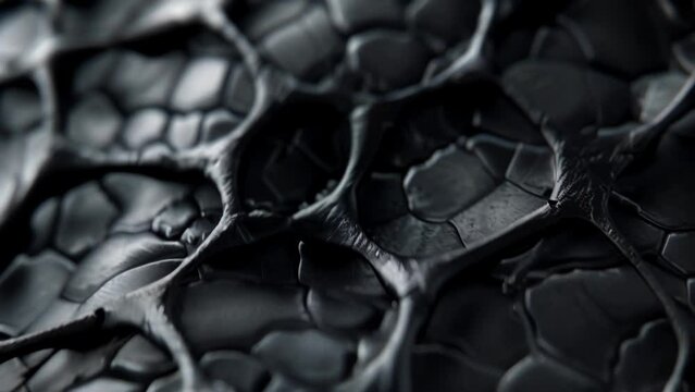 Upon closer inspection the texture of a biomimetic selfhealing material reveals a network of small cracks that can fuse back together inspired by the healing process of reptile