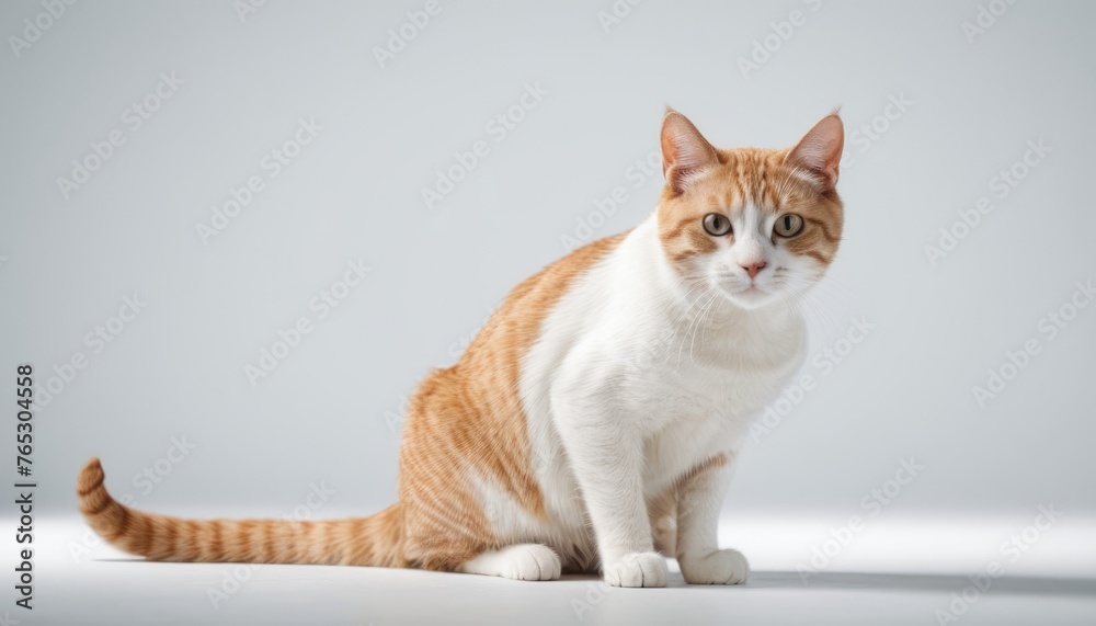 Sticker a cat on a white background