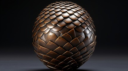 Resilient Pangolin: An Exquisite Defense - Captured in a Poignant Moment of Survival, Curled into a Protective Ball Amidst the Wilderness