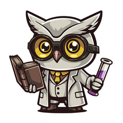 The Wise Lab Owl, A Smart Mascot Logo for Intelligence and Innovation