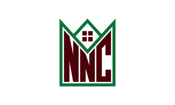 NNC initial letter builders real estate logo design vector. construction, housing, home marker, property, building, apartment, flat, compartment, business, corporate, house rent, rental, commercial
