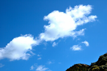 早春の里山の空
