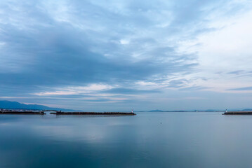 冬の琵琶湖　琵琶湖浜大津港を散歩　滋賀県大津市琵琶湖畔