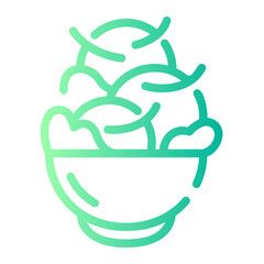 ice cream Line Gradient Icon