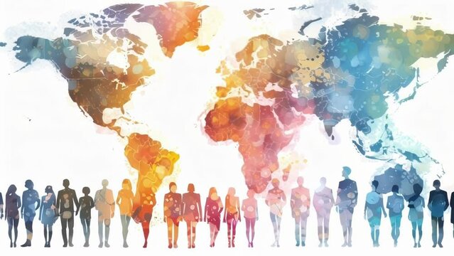 A world map serves as the backdrop for this graphic highlighting the diverse network of customers that support a companys products and services across different countries