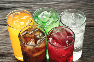 Soft drinks and fruit juice mixed with soda high in sugar have a negative effect on physical health
