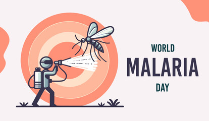 world malaria day vector design - obrazy, fototapety, plakaty