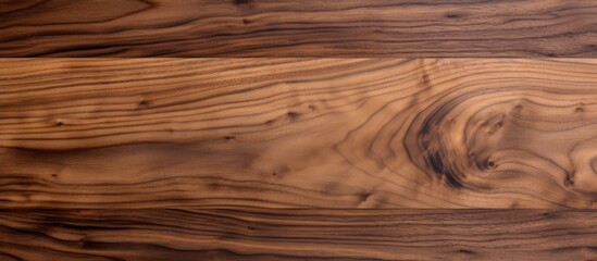 Fototapeta premium A detailed closeup of a brown hardwood plank, showcasing the beautiful grain pattern and texture. Perfect for flooring or woodworking projects