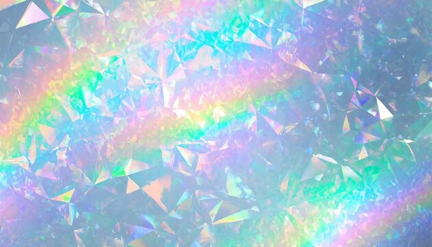 holographic background with glass shards and rainbow reflexes