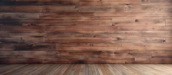 An image showing a detailed view of a wooden wall alongside a wooden floor in a room