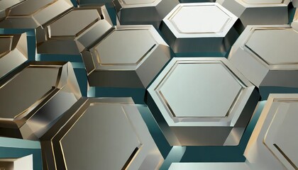 abstract background with hexagons abstract metal background