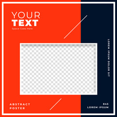 abstract social media advertising flyer with empty frame design