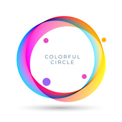 eye catching abstract colorful round frame background with blank space