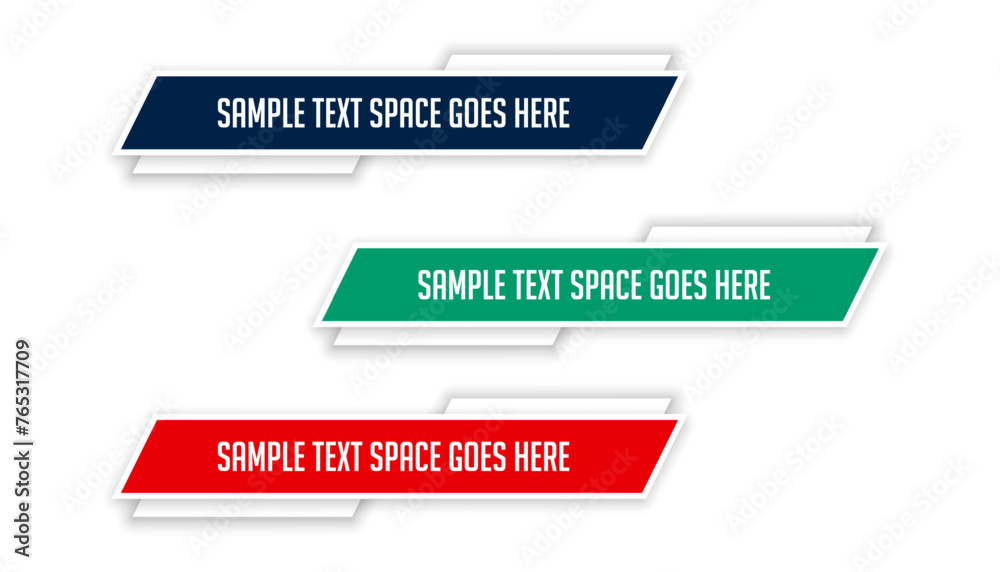 Canvas Prints set of lower third display bar banner for news channel