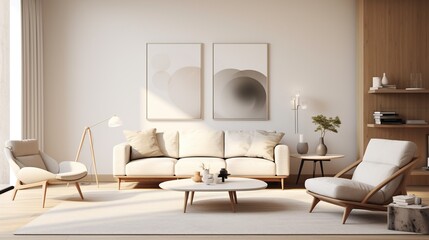 Fototapeta na wymiar Modern elegant living room interior composition 